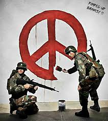Do you want to continue? Hd Wallpaper Pimped Up Banksy Illustration Street Art Graffiti Peace War Wallpaper Flare