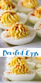 Who Says Deviled Eggs Are Just For Parties And Barbecues Traditional Deviled Eggs Are Great Anytime Devilled Eggs Recipe Best Easter Brunch Food Egg Recipes