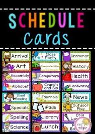 Classroom Schedule Cards Editable Classroom Schedule Cards Classroom Schedule Preschool Schedule