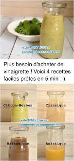 4 Recettes De Vinaigrette Maison Facile A Faire Recettes De Vinaigrette Recette Facile Recette Sauce Salade