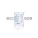Lourie 8 Carat E VS2 Emerald Cut Lab Grown Diamond Engagement Ring in
