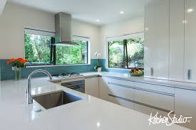 This double wall oven unit replaced an older double oven that was original to our home. Open Plan Connection Kitchen Studio