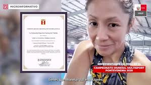 Yésica Torres, representate del Perú en el campeonato mundial MultiSport  Pontevendra 2025