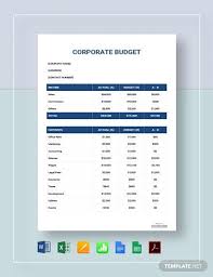 Free Simple Corporate Budget Template Download 1 Budget Templatesword Excel Apple Mac Pages Numbers Google Docs Sheets In 2020 Budget Template Free Budget Template Budgeting