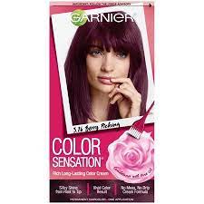 Garnier Color Sensation Hair Color Cream 3 26 Deep Burgundy 1 Kit Walmart Com Hair Color Cream Garnier Hair Color Hair Color