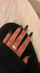 Black Flame Nails Stylish Nails Simple Nails Acrylic Nails