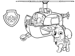 Skye Her Helicopter And Badge Paw Patrol Coloring Pages Paw Patrol Coloring Skye Paw Patrol