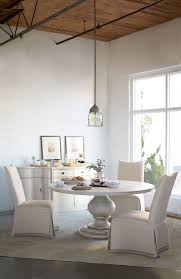 Looking for some dining room inspiration? Round Dining Table And Skirted Chairs Casual Dining Rooms Round Dining Table Rustic Round Dining Table