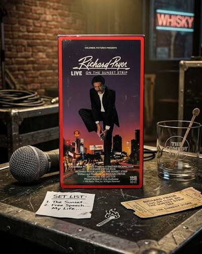 The Great Arson Brothers Tape Library..... Richard Pryor: Live on the Sunset  Strip (1982) 📼🎤 We're taking the library backstage tonight. The mic is  hot, the neon is buzzing, and we are