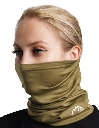 Merino.tech Merino Neck Gaiter 165 Olive Grove