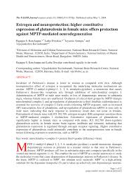 Pour les articles homonymes, voir éducation (homonymie) et éducateur. Pdf Estrogen And Neuroprotection Higher Constitutive Expression Of Glutaredoxin In Female Mice Offers Protection Against Mptp Mediated Neurodegeneration