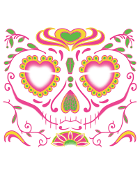 Black and grey sugar skull day of the dead skull tattoos. Face Tattoo Sugar Skull Female Day Of The Dead Karneval Universe