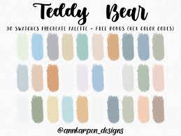 Teddy Bear Procreate Palette 30 Hex