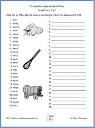 Kids Will Put Words In Alphabetical Order On This Challenging Worksheet Featuring Five Letter W Wor Alphabetical Order Worksheets Abc Order Worksheet Abc Order