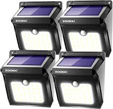 Most lights with motion detectors either use sound wave motion or infrared motion that can detect. Zookki Solar Lights Outdoor 28 Led Wireless Motion Sensor Lights Ip65 Waterproof Wall Light Easy To Install Security Lights For Outdoor Garden Patio Yard Deck Garage Driveway Fence 4 Pack Amazon Com