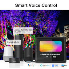 China Rgb Led Floodlight 60w Bluetooth App Group Control Outdoor Smart Flood Light Ip66 Waterproof Garden Spotlight Stage Lighting China Light Flood