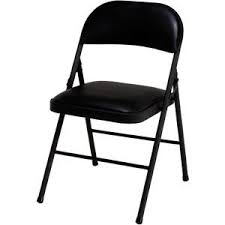 Vinyl Upholstered Folding Steel Frame Chair Black 4 Pack Walmart Com Folding Chair Padded Folding Chairs Durable Chairs