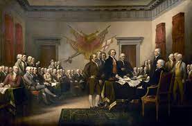 Capitol) the painting that resulted from this collaboration between artist and politician has become one of the most famous images in the history of american art. Declaration Of Independence Trumbull Wikipedia