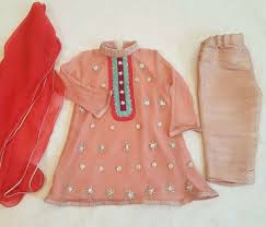 Eid Special Embroidered Minnie Minors Chiffon Shalwar Kameez For Girls 2 3 Yr Fashion Clothing Shoe Traditional Outfits Indian Designer Suits Shalwar Kameez