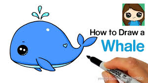 How To Draw A Baby Whale Cute And Easy Youtube Whale Drawing Cartoon Whale Cute Drawings