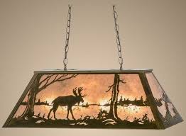 Meyda Moose Country Island Pool Table Light Rustic Lighting Fans