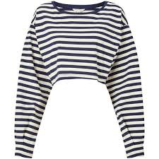 Black And White Striped Shirt Crop Top Miss Selfridge Long Sleeve Striped Crop Top 9 61 Liked On Polyvore Featuring Tops S In 2020 Long Sleeve Striped Top White Long Sleeve Top White Long Sleeve Shirt