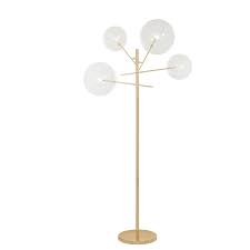 Goldene Stehlampe Aus Klarglas Online Kaufen Homy