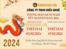 Lịch Nghỉ Tết Nguyên Đán Giáp Thìn 2024