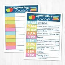 Includes yearly, monthly, weekly and daily planner pages, reading log, homework, grade tracker. Homeschool Daily Schedule Printable Amber Likes