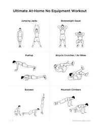Ultimate At Home No Equipment Workout Routine For Men Women Printable Workouts By Cgedran Workout Routine For Men Workout Plan For Men No Equipment Workout
