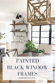 However, black window frames are very on trend right now, and i knew that i could use some paint to give our old windows an updated look. Painted Black Window Frames Chatfield Court