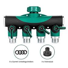 Norjews 4 Wege Verteiler Wasserdurchfluss Regulier Und Absperrbar Optimaler Wasserhahn Verteiler Zum Praktischen Einsatz Im Wasserhahn Unterlegscheiben Ebay