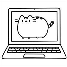 You have a variety of photos to download, print and color. Pusheen Laptop Coloring Page Coloringbay