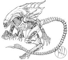 The predator is an alien hunter armed with superweapons and with the ability to disguise and surprise attacks. Alien Queen Coloring Pages Coloring Library