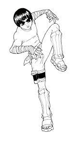 Free printable rock lee 5 coloring coloring pages. Rock Lee Lineart By Moonneko On Deviantart