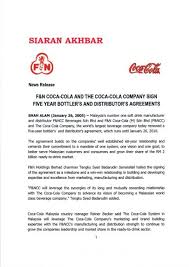 Un vínculo único repleto de momentos memorables. Fncc In Malaysia And The Coca Cola Company Sign Five Year