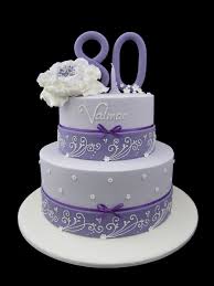 Single Layer Simple Birthday Cake For Grandma Inspired By Michelle Cake Designs Recent Cakes Http Www Inspiredbymichelle Com Au 80 Birthday Cake 70th Birthday Cake Purple Cakes Birthday