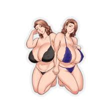 Amazon.com: Hot Cartoon Twins Sticker Big Boobs Girls Cartoon Sticker Anime  Stickers E74 (3x3, Transparent) : Toys & Games