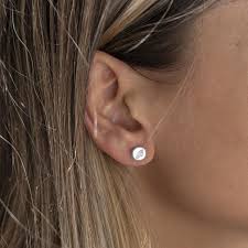 Initial Stud Earrings