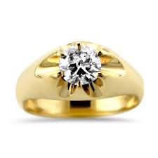 Lucky horseshoe diamond gold nugget ring 14k yellow gold lucky, cowboy, gents. Page Estate Gents Diamond Belcher Ring Springer S Jewelers