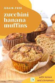 Healthy Zucchini Banana Muffins Grain Free Recipe In 2021 Banana Muffins Banana Zucchini Muffins Almond Flour Muffins