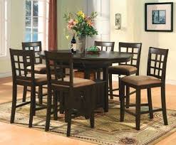 East West Furniture E7 Cap C Elegant 7pc Set With Oval Counter Height Table And 6 Micr Bar Height Dining Table High Top Dining Table Counter Height Dining Sets