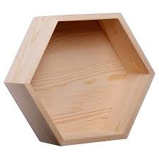 Hand Made Modern Wood Shadow Box Hexagon Target Wood Shadow Box Wooden Decor Modern Wood