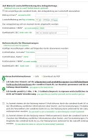 Opening The Comdirect Savings Account Instructions English