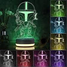 3d Star Wars Night Light For Kids 3 Patterns And 16 Color Change Night Light Kids Room Dec Star Wars Night Light Night Light Kids Night Light
