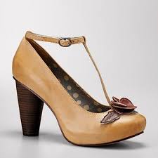 Image result for fossil leather flower heels