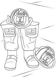 Firefighter helmet and boots fire hydrant. Firefighter Helmet And Boots Coloring Page Free Printable Coloring Pages For Kids