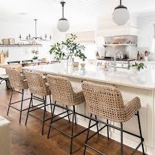 Bailey Woven Stools Ballard Designs Stools For Kitchen Island White Kitchen Bar Stools Kitchen Design