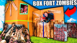 Fortnite 24 hour durr burger box fort challenge vs zombies (nerf battle). Two Story Box Fort Zombies Base 24 Hour Zombies Survival Challenge Youtube