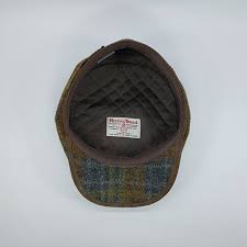 SALE!-MALONE 54cm Genuine Scottish Harris Tweed Pure Wool Cap Baker Boy  Newsboy Applejack Paper Poor Boy 8 Panels Gangster Irish Hat RUSTY
